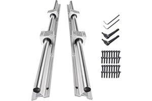 CNCMANS SBR20 2000mm Linearführung Linearschiene, Schienensatz enthält 4 Stück 1000mm Linearführung mit 4 Stück SBR20UU Lagerblöcken und 4Stück Dübel für CNC-Maschinen (Gespleißt)