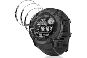 Jewloofa Vetro Temperato per Garmin Instinct 2X Solar Pellicola Protettiva [4 Pezzi], Durezza 9H/Anti-Impronte, Vetro Pellicola Protettiva per Garmin Instinct 2X Solar