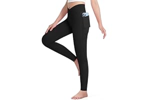 KAKU NANU Leggings Mädchen Schwarz V Crossover Sportleggins Yogahose Hohem Bund mit 2 Taschen 122-164