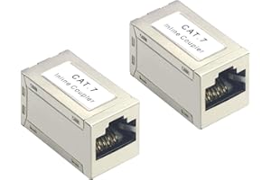 VCELINK Łącznik RJ45 Cat7 ekranowane złącze żeńskie do żeńskiego przedłużacza kabla Ethernet Cat7 Cat6A Cat6 Cat5e Cat5 2 sztuki