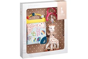Sophie la Girafe - Coffret Cadeau Naissance Sophie la Girafe - Contient 1 Livre d'Eveil, 1 Hochet et Sophie la Girafe Caoutchouc 100% naturel - Jouet d'éveil premier age - dès la naissance