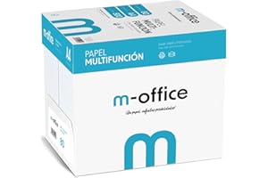 OFITURIA Folios A4 80gr, Caja de 5 paquetes de 500 hojas, Papel Multifunción para Impresora Inkjet y Láser, Hojas A4 210 x 297 mm Ideales para la Oficina como para el Hogar · m-office (2500 hojas)