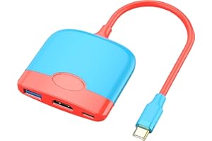 HXWLO Switch Dock for Switch/OLED, Switch Dock Station for TV, Switch Docking Station with HDMI/PD/USB3.0, Switch HDMI Adapter for Switch Accessories