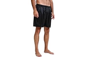 LONXU Mens Silk Satin Pajamas Shorts Boxer Free p&p S~4XL