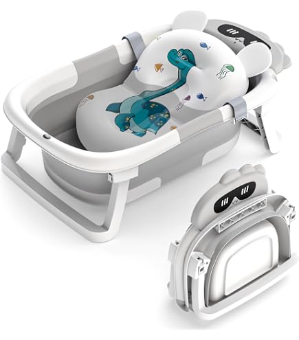 Baignoire Pliable Bébé Portable pour la Maison et les Voyages Coussin Antidérapant Design Panda Grand et Rembourré Benoire Bain Baby Bath Tub Bassine bb Facile à Nettoyer | VALBABY Baignoire Pliable Bébé Portable pour la Maison et les Voyages Coussin Antidérapant Design Panda Grand et Rembourré Benoire Bain Baby Bath Tub Bassine bb Facile à Nettoyer | VALBABY