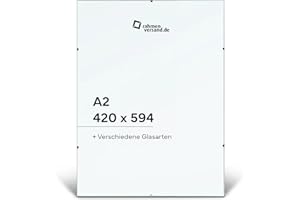PANORAHMA BILDERRAHMEN Rahmenloser Bilderrahmen 42x59,4 cm (DIN A2) / Glasbilderrahmen zum Aufhängen an der Wand/Bilder Rahmen