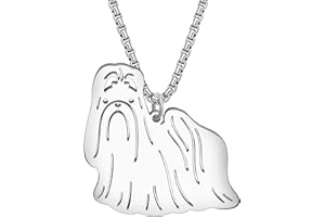 YAYAKO Edelstahl Golden Retriever Hund Halskette Kette Anhänger 18K Gold Halskette Hund Geschenke für Hundeliebhaber Frauen Mädchen