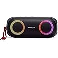 Aiwa BST-650 TWS Bluetooth Speaker Compact, Durable and Powerful with HYPER BASS Technology, (2 x 12 W Power, RGB LED Lighting with 9 Modes, Card Reader, Waterproof) Colour: Black