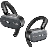 TOZO O2 Open Ear Kopfhörer 5.3 Bluetooth Kopfhörer mit DSP Noise Cancelling, 42 Std Kabellose Kopfhörer, Biaxiales Ohrbügel D