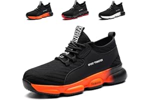 XLEEYT Safety Trainers Men Women Steel Toe Cap Trainers Work Safety Shoes Lightweight Non Slip Work Boots Industrial Protective Sneakers