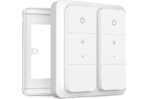 IYOKI® Pro Cubierta de Interruptor para Philips Hue Dimmer V2, Compatible con Hue Switch Cover, Adaptador de Placa de Interruptor de Luz Remoto, 2-Gang (1-Pack)