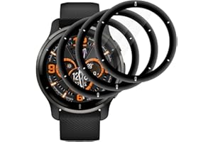 Beukei Pellicola Protettiva per Garmin Venu 2 Plus, 3 pezzi Pellicol Pellicola Per [copertura totale curva 3D] [Anti-Graffio] [Senza Bolle][Durezza 9H ] Vetro Protettivo