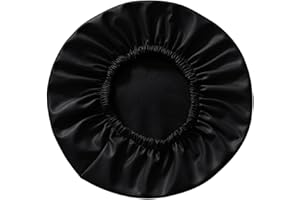 LOVIVER Bar Stool Cover Waterproof PU Leather Elastic Chair Protector Round Seat Cushion Sleeve Stool Slipcover for Salon Hotel Bar Home, Black