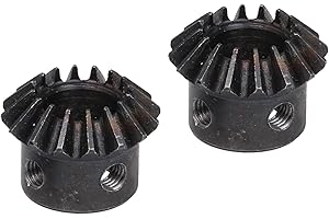 BQLZR 26mm Diametro 18mm Altezza 12mm Diametro foro 1.5 Modulo 16 denti Argento nero 45 # Acciaio Conica Gear Pacchetto di 2