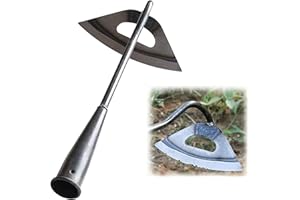 NIHEXO All-steel Hardened Hollow Hoe, Handheld Weeding Rake Planting Vegetables Farm Tool, Garden Planting Hoe, Steel Gardening Hand-held Hollow Hoe for Weeding, Farm Garden Tool Weeding Rake (1Pcs)