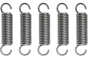 EMAGTECH Zugfeder Doppelhaken Feder, Außendurchmesser 18 mm, Freie Länge 80 mm, 5 Stück