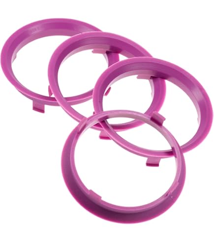 4 Anneaux De Centrage Jante 70.1 Mm Vers 63.5 Mm – Universels Moyeu Voiture – Élimine Vibrations – Plastique Haute Précision