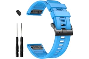 EZMVZKU Quickfit Correas de Banda Compatible con Garmin Fenix 8 AMOLED 51mm/Fenix 7X/7X Pro/6X/6X Pro/5X/5X Plus/3 HR/3,26mm Deportiva Silicona Pulsera para Descent Mk3i 51mm/epix Pro 51mm/Enduro 3/2