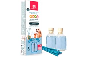CRISTALINAS Pet Odour Eliminating Reed Diffuser, Reed Diffuser, 2 x 30ml / 8 weeks, 0% alcohol, REFILLS, Fresh Air