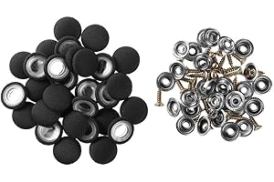 TAPIZADOS LUXOR KIT para arreglar el techo de tu coche/Pack botones Techo Auto (NEGRO/10 Unidades)