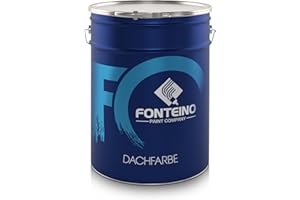 FONTEINO Peinture Toit pour revêtement tuile ardoise toiture tôle ondulée - Hydrofuge et flexible - Gris clair 10L