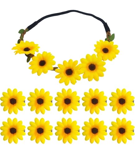 Bkrdty Girasole Corona 5 Pezzi Margherita Capelli Corona Multicolore Daisy Fascia Coroncine per Donne Ragazze Festival Matrimonio Festa Bkrdty Girasole Corona 5 Pezzi Margherita Capelli Corona Multicolore Daisy Fascia Coroncine per Donne Ragazze Festival Matrimonio Festa