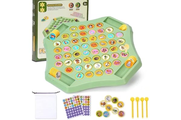 Mashes Animal Memory Flip Chess Game Montessori Matching Puzzle Board for Kids Fun & Educational Travel Game for Toddlers, Preschoolers & Kindergarten Learning Activities