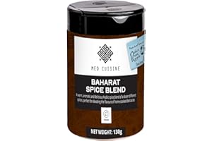 Med Cuisine "Baharat" 130GR - Aromatic Middle Eastern Seasoning Blend For Meat, Fish, Poultry & Vegetables - Vegan Baharat Spice Mix - Non-GMO Arabic Spices Mix