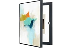 Hengqiyuan Copertura Quadro Elettrico Decorativa, Nascondi Contatore Quadri Copri Contatori Elettrici da Parete - Sono Disponibili Vari Stili,Black(b),60x80 cm