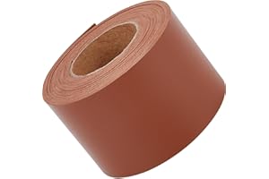 GORGECRAFT Strisce di Pelle Bifacciali Larghe 5 cm Cordoncino Piatto in Pelle con Motivo Litchi Lungo 200 cm Spesso 1.7 mm per Maniglie Fai da Te Creazione di Gioielli Confezioni Regalo Sella Marrone