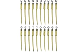 VGOL 20 Jeux Connecteurs Pivotants De Pêche À La Carpe De Connecteurs Pivotants pour Sacs À Tubes PVA Connecteur De Ligne De Pêche 70Mm Figure 8 Accessoires De Fabrication d'Anneaux