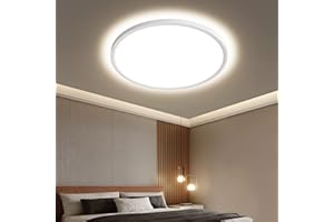 OTREN Plafon LED Oświetlenie Sufitowe 36 W, Ø30 cm, 4000 K, 3240 LM Nowoczesne oświetlenie sufitowe, okrągłe, IP44, do łazienki, kuchni, sypialni, na korytarz, balkon, ścianę, naturalna biel