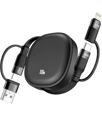 Pluggify Multi Cavo di Ricarica Rapida 60W, 6 in 1 USB C Multiplo per Laptop, Tablet, Phone - Tipo C PD 3A USB A/C (60W)/(20W) Universale (1.2M Grigio