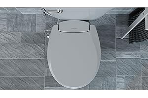 bidetmaster-VIKKEN rundes Bidet-Sitz-WC für DE, nicht elektrische doppelte selbstreinigende Düsen, Umgebungswasser mit separater Reinigung hinten und vorne, sanft schließender Sitz