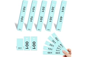 JIAWAGGAG 500 Tickets Vestiaire 5x10cm Numérotés de 1 à 500 Ticket Tombola Numéroté Bloc Ticket Numéroté Vestiaire Bleu Ticket Tombola Prédécoupés Détachables 3 Parties Idéal pour Réception (Bleu Menthe)