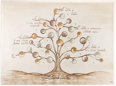 Frasi Madre Teresa Natale.Quadro Albero Buona Vita Frasi Madre Teresa Argento Misura 24x17 Regalo Matrimonio Acca Qd 78 Amazon It Gioielli