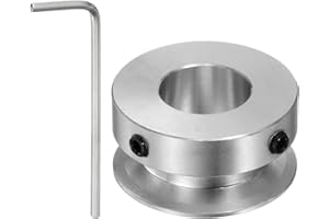 sourcing map Einzelrillen Riemenscheibe Keilriemenscheibe 14mm feste Bohrung 30mm Außendurchmesser Aluminiumlegierung mit Sechskantschlüssel für Bohrmaschine 6mm PU-Rundriemen