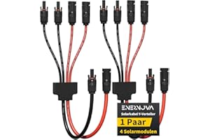 enernova Y Type Connecteur Solar, 4mm²-6mm² Y Connecteurs Câble Solaire, IP68 Étanche Câble Panneau Solaire, 30A DC1500V pour Panneaux Connectés en Parallèle