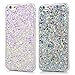 Price comparison product image [2 Packs] iPhone 6s Case, iPhone 6 Cover, Bling Glitter Soft Gel Clear TPU Shell, Luxury Shinny Sparkle Transparent Silicone Case Back Cover for iPhone 6/6s - Pale Purple + Silver