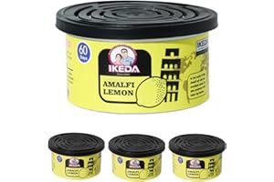 IKEDA SCENTS Désodorisant pour voiture | 4 Organique Kit | Maison et Bureau Longue Durée Parfum | Sent bon Voiture Eliminateur d'odeurs | Voiture Accessoires Interieur (4 Lemon)