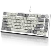 ATTACK SHARK K85 Mekanik Klavye &ndash; 75% Kompakt Tasarım, Manyetik Anahtarlar, Ayarlanabilir Tepki S&uuml;resi, RGB Işık, D&ouml;ner Kontr
