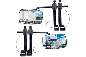 WDKXCN Wohnwagenspiegel Universal,2 Stück Wohnwagen Spiegel Auto,Universal Caravanspiegel und Abschleppspiegel, Zusatzspiegel Stufenlos Verstellbar für Alle Gängigen Fahrzeugtypen(Schwarz)