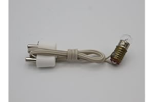 BELI-BECO 469 Lampe à échelle pour crèche avec éclairage – Éclairage de crèche – Ampoule transparente E 5,5-4,5 V – 0,2 A avec toron de 400 mm et double prise (blanc)