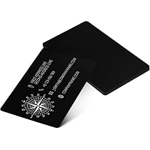 PATIKIL 100 Stück Leere Metall-Visitenkarten – Aluminium, 0,21 Mm Dick, 86x54 Mm, Für Lasergravur