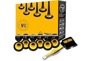 ‎BASURI BASURI® Musikalisches Lufthorn | 12/24 Volt | 130 DB | Version (Baby Shark 2.0) 18 superlaute Melodien (Sounds) 6 Pfeifen (Trompeten) mit Turbocontroller für Busse, LKWs und schwere Nutzfahrzeuge