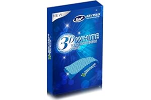 KAV PLUS Teeth Whitening Strips, Dental Enamel Safe Teeth Bleaching Treatment for Crystal Smile Non-Peroxide Whitener Kit Professional Remover of Teeth Stain Mint Flavor