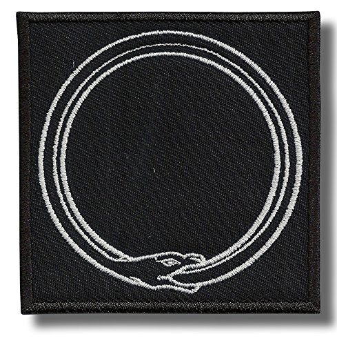 Egypt ouroborus - embroidered patch, 8 X 8 cm.