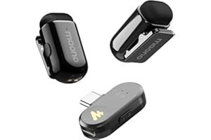 MAONO Wireless Microphone for iPhone 16/15, Android, Tablet, USB-C Lavalier Mic with 4 Level Noise Cancellation, AI Voice Filter, Clip on Mic for Video Recording Vlog TikTok YouTube,Wave T1 Mini