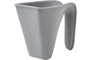 Shnuggle Bath Rinse Cup | Baby Bath & Newborn Essentials | No Tears Shampoo Rinser Jug & Hair Wash Cup | Baby Shampoo & Toddler Bath Time Must Have | Soft Rim & Easy Grip Handle | Grey