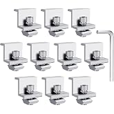 Zocipro 10Pcs Solar Plate Bracket, 30mm Adjustable Aluminum Brackets for Z Solar Modules, Adjustable Solar End Clamp for Cara